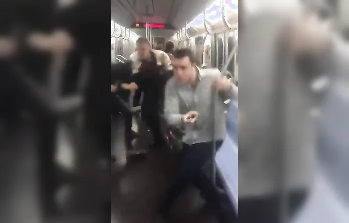 All out chaos breaks out in violent subway video