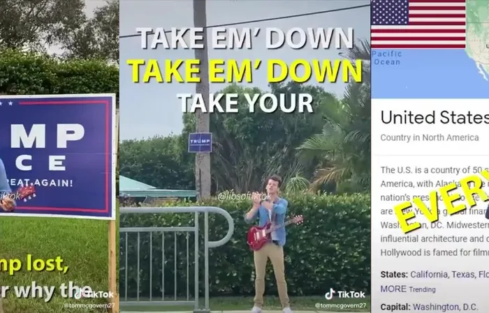 Guy made a whole song about Trump signs