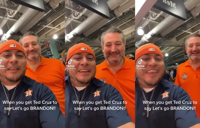Ted Cruz goes on camera, says Lets Go Brandon