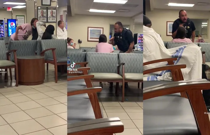 Pyscho lady gets OWNED by hospital cop