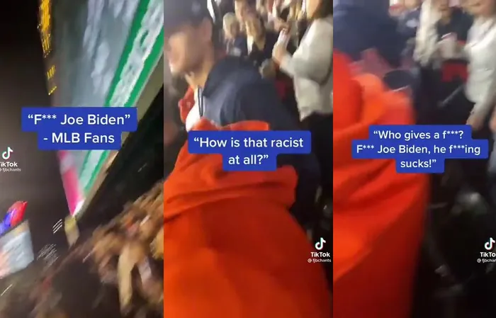 People chanting FJB get confronted at baseball game