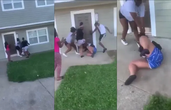 Hoodrats jump a mom, then thug dropkicks a toddler