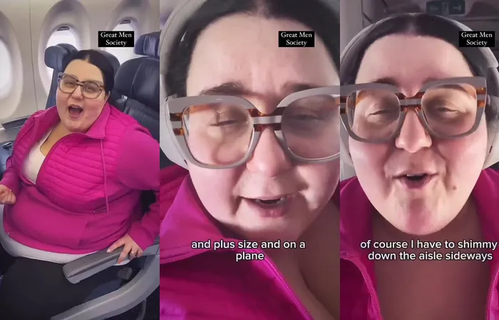 Obese woman blames the plane