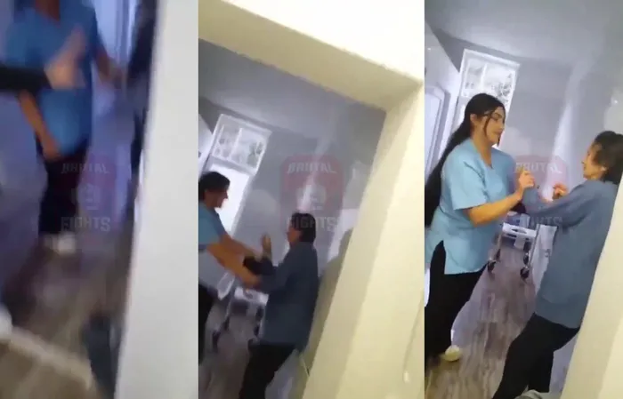 Healthcare worker beating a patient