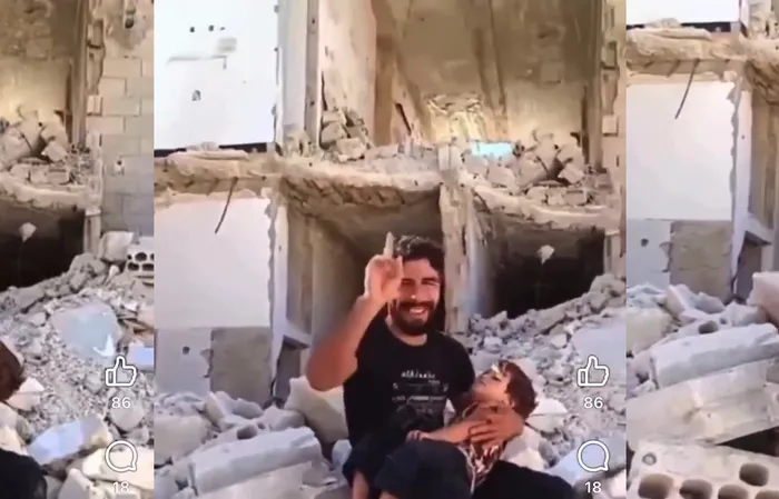 Poor heartbroken father not sure if he should laugh or cry