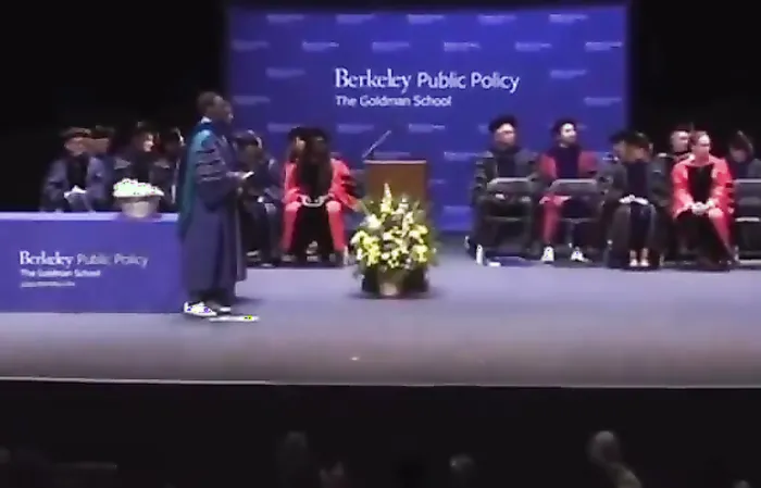 UC Berkeley stopped a graduate carrying a Palestinian flag