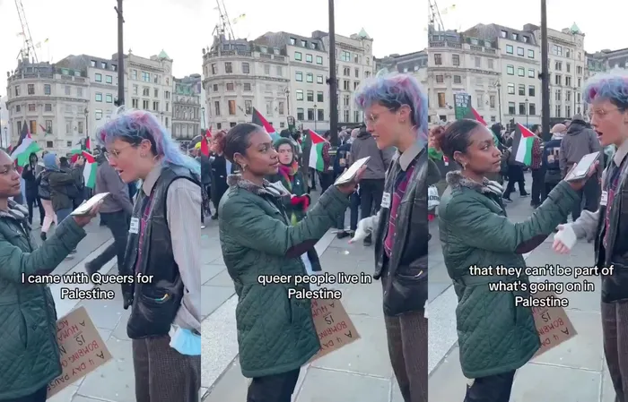 Trans non-binary person supports queers in Gaza