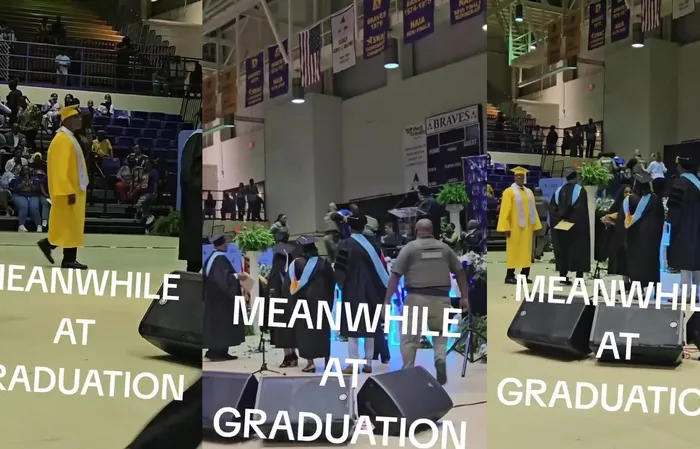 School said he wasn't graduating, but he showed up anyway