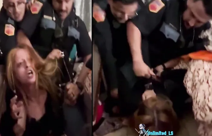 El Paso police officers struggled to arrest a 28-year-old woman wanted on a warrant