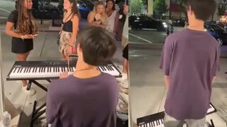 Woman destroys street performers gear, steals tip money