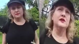 Woman keyed and SHOT a Tesla, the cop shows up