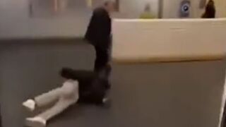 Man gets SPARTA KICKED off subway