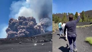 Italy's Mount Etna erupts, tourists run for their lives