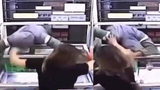 Fast food girl beats off thug robber