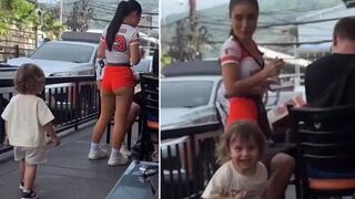 Hooters girl got a little surprise