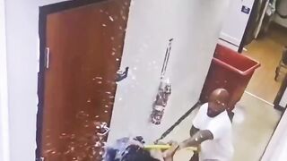 Bro takes a MOP TO THE FACE