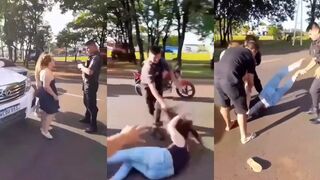 Two women provoke an officer, get put in their place