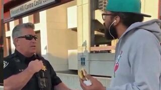 Man got arrested for eating a sandwich while waiting for a train