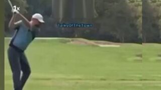 Golfer can't stop hitting animals