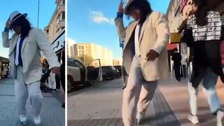 Michael Jackson skater boy gets taken out on the streets