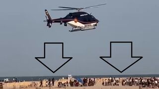 Police helicopter disperses crowd of 500+ students, many fighting