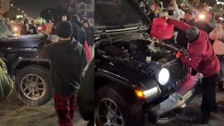 Protesters tried torching a Jeep, FOUND OUT what happens when you do it wrong
