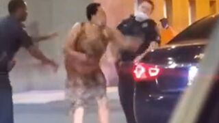 Woman punches cop in face, then she FOUND OUT