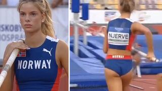 Norwegian pole vaulter gets airtime