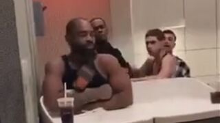 Dude got smacked around, then pulled out a hatchet