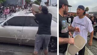 They FLOODED his sunroof bro, OMG