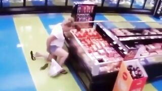 Woman takes a DUMP in super market