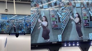 Why she doing this in a Walmart?