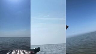 Fishing in a war zone with missiles flying by