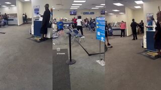 When lines are too long at DMV, so you start knocking people out