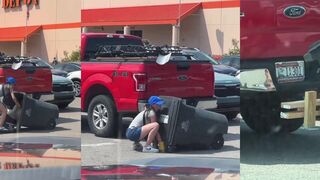 Sorority chick visits Home Depot