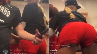 Sophie Cunningham twerks after winning Commissioner Cup