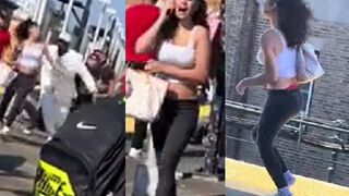I think they beat up a dude groping a chick