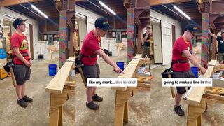 Pronoun people trying to figure out carpentry