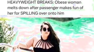 Woman crashes out after dude fat shames her on a plane