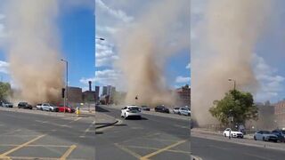 Dust Tornado forms in Manchester, UK