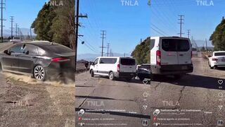 Protesters throw huge rocks at ICE vehicles