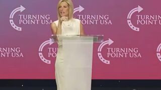 Crowd BOOS after Laura Ingraham asked ONE question