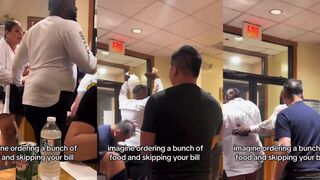 Couple tries to dine and dash, starts fight with employees