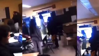 Student throws chair at teacher, knocking her out