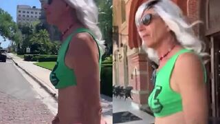 “Excuse me - what are you doing in the Women’s Bathroom?”