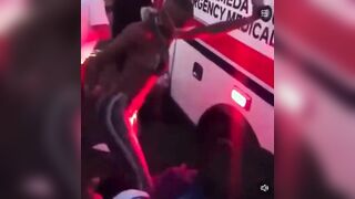 Ambulance arrives to help the wounded then this happens…