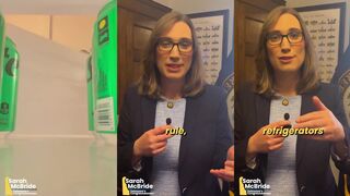 Rep. McBride records from inside of the refrigerator