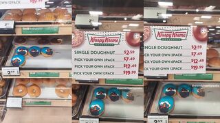 A dozen donuts at Krispy Kreme is over $20 in some places, absolute ripoff