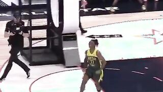 WNBA All-Star player is excited after missing a wide open layup.. Smh