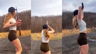 Woman with shotgun, what else could go perfectly right?